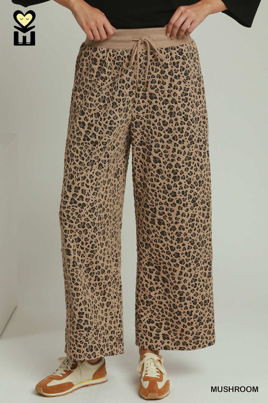 MOHME Leopard Straight Pants H1199-P - Hello Beautiful BoutiqueLounge/ ActiveUmgee