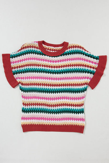 Molly Sleeve Colorful Textured Sweater - Hello Beautiful BoutiqueSweatersThreaded Pear
