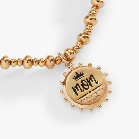 'Mom, A Title Above Queen' Beaded Stretch Charm Bracelet - Hello Beautiful BoutiqueBraceletsALEX AND ANI