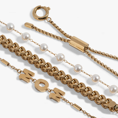 Mom Pearl Stranded™ Bracelet Set - Hello Beautiful BoutiqueBraceletsALEX AND ANI