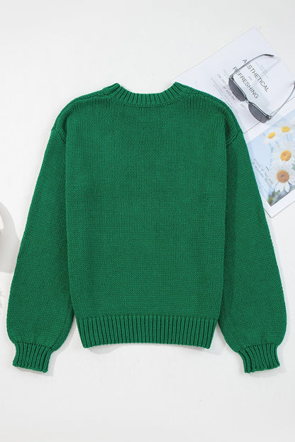 Monamara Bow Graphic Christmas Sweater - Hello Beautiful BoutiqueSweatersThreaded Pear