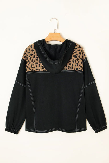 Monanaya Cuff Quarter Zip Hoodie - Hello Beautiful BoutiqueSweatshirts & HoodiesThreaded Pear