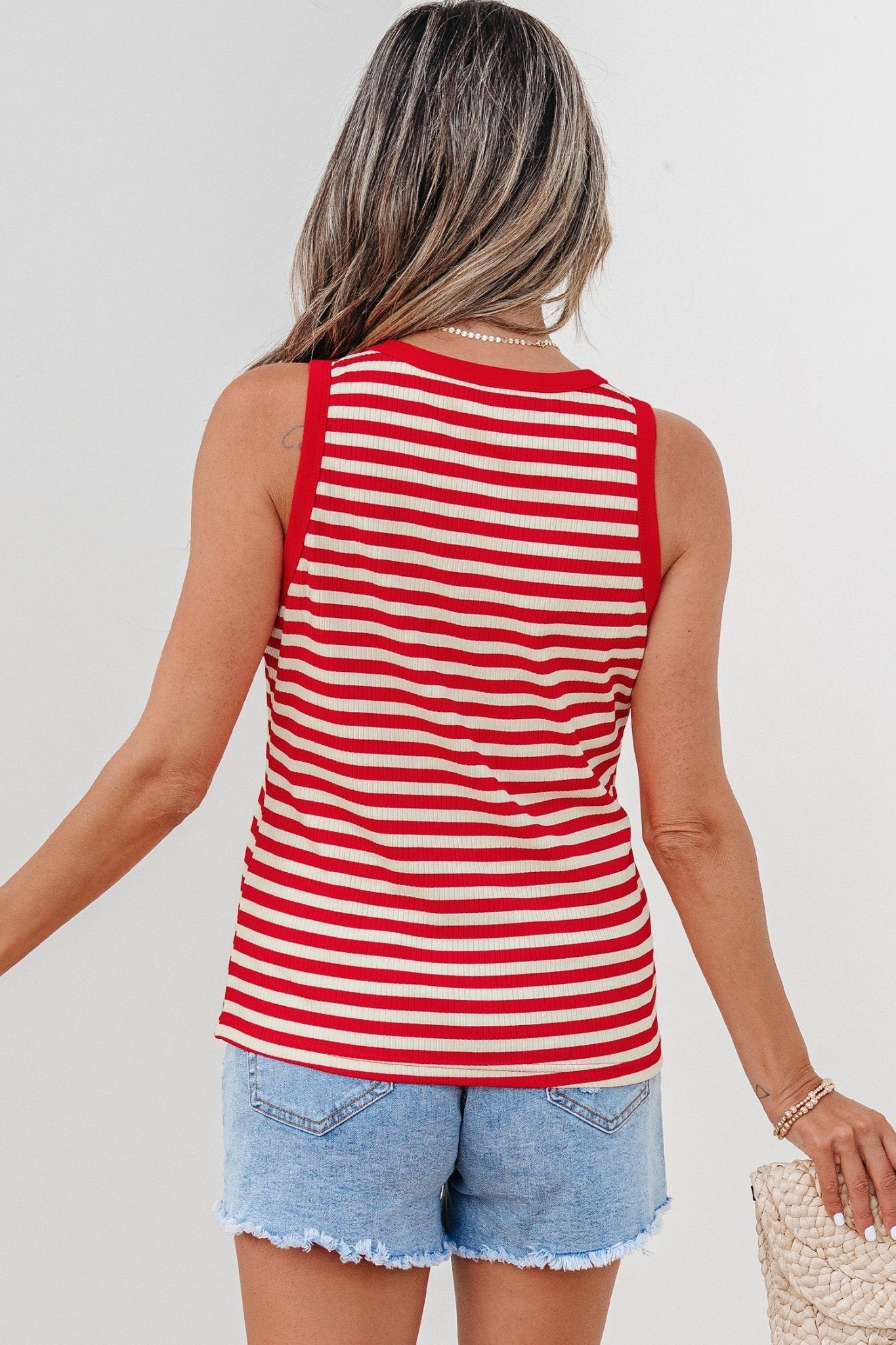 Monica Ribbed Knit Tank Top - Hello Beautiful BoutiqueTank TopsThreaded Pear