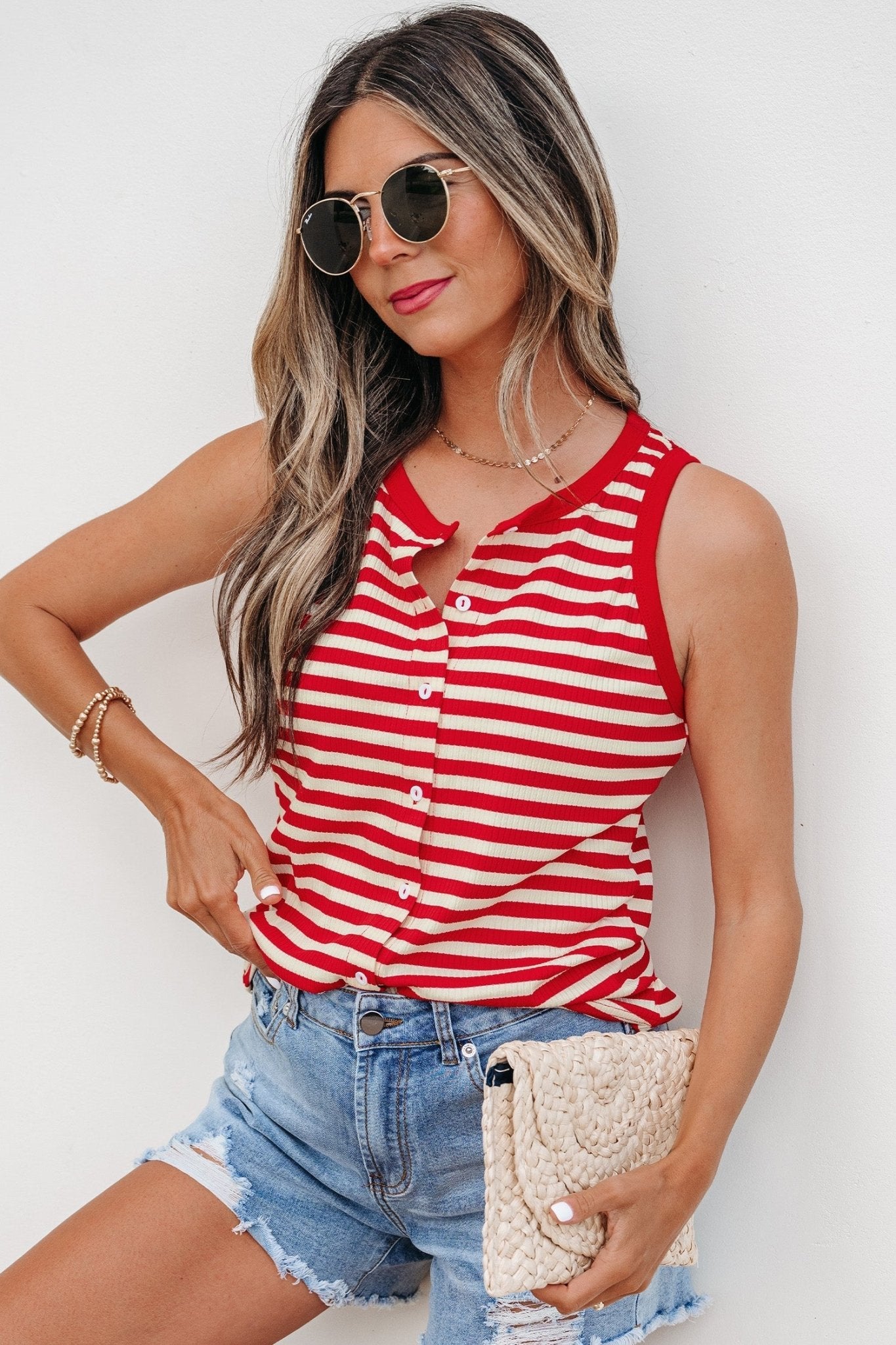 Monica Ribbed Knit Tank Top - Hello Beautiful BoutiqueTank TopsThreaded Pear