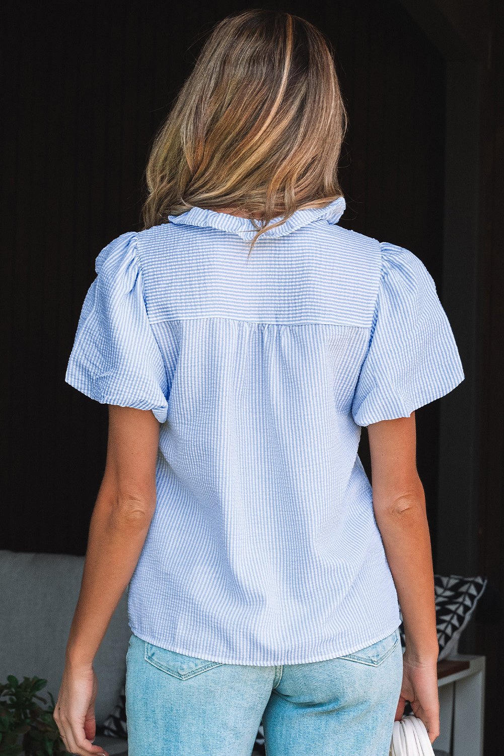 Monica Short Bubble Sleeve Shirt - Hello Beautiful BoutiqueBlouses & ShirtsThreaded Pear