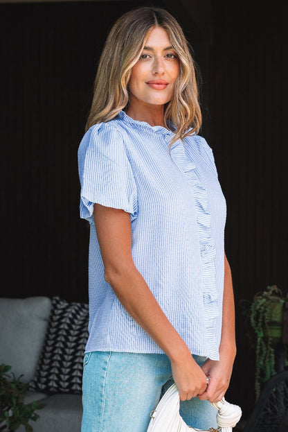 Monica Short Bubble Sleeve Shirt - Hello Beautiful BoutiqueBlouses & ShirtsThreaded Pear