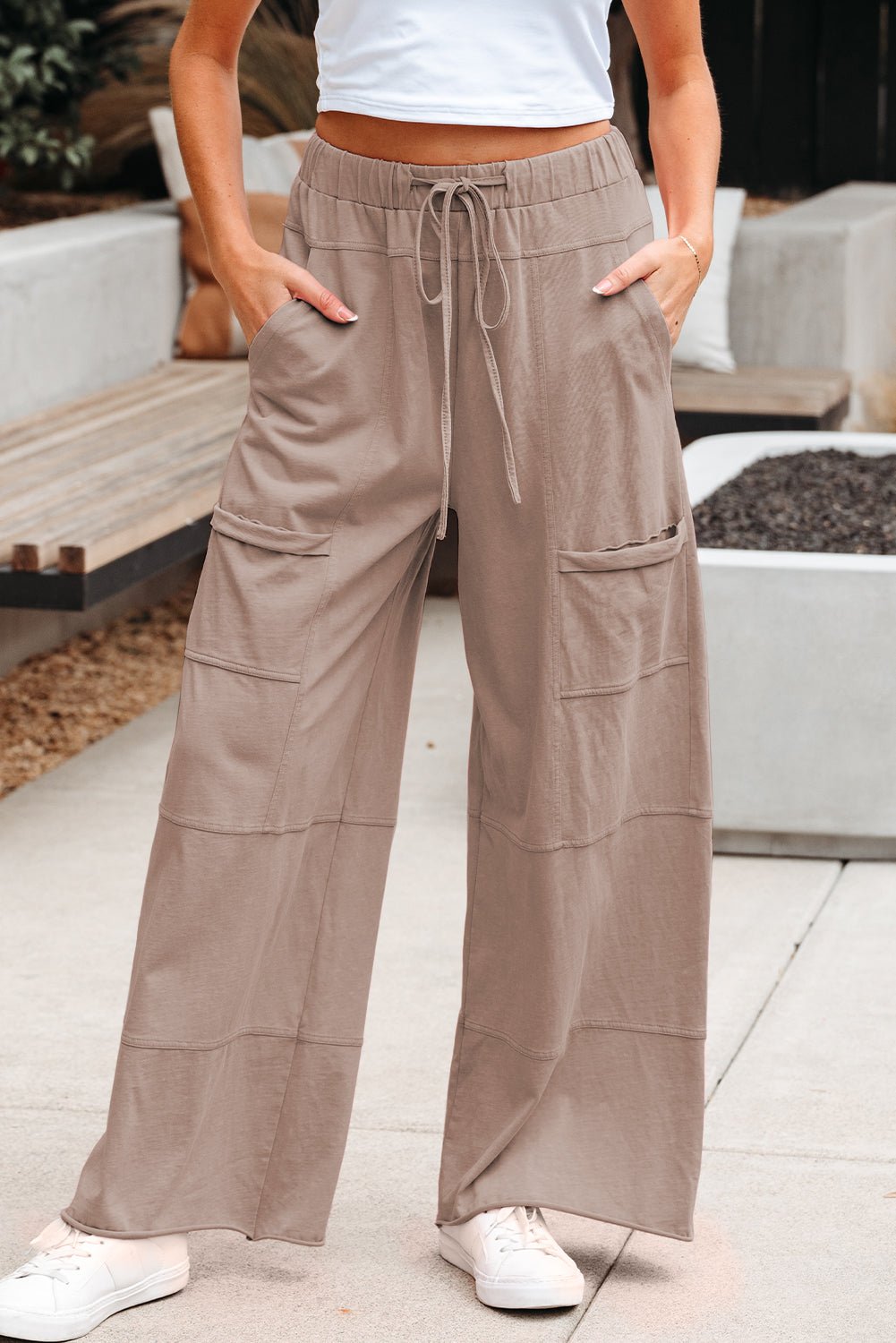 Monica Wide Leg Cargo Pants - Hello Beautiful BoutiquePants & CulotteThreaded Pear