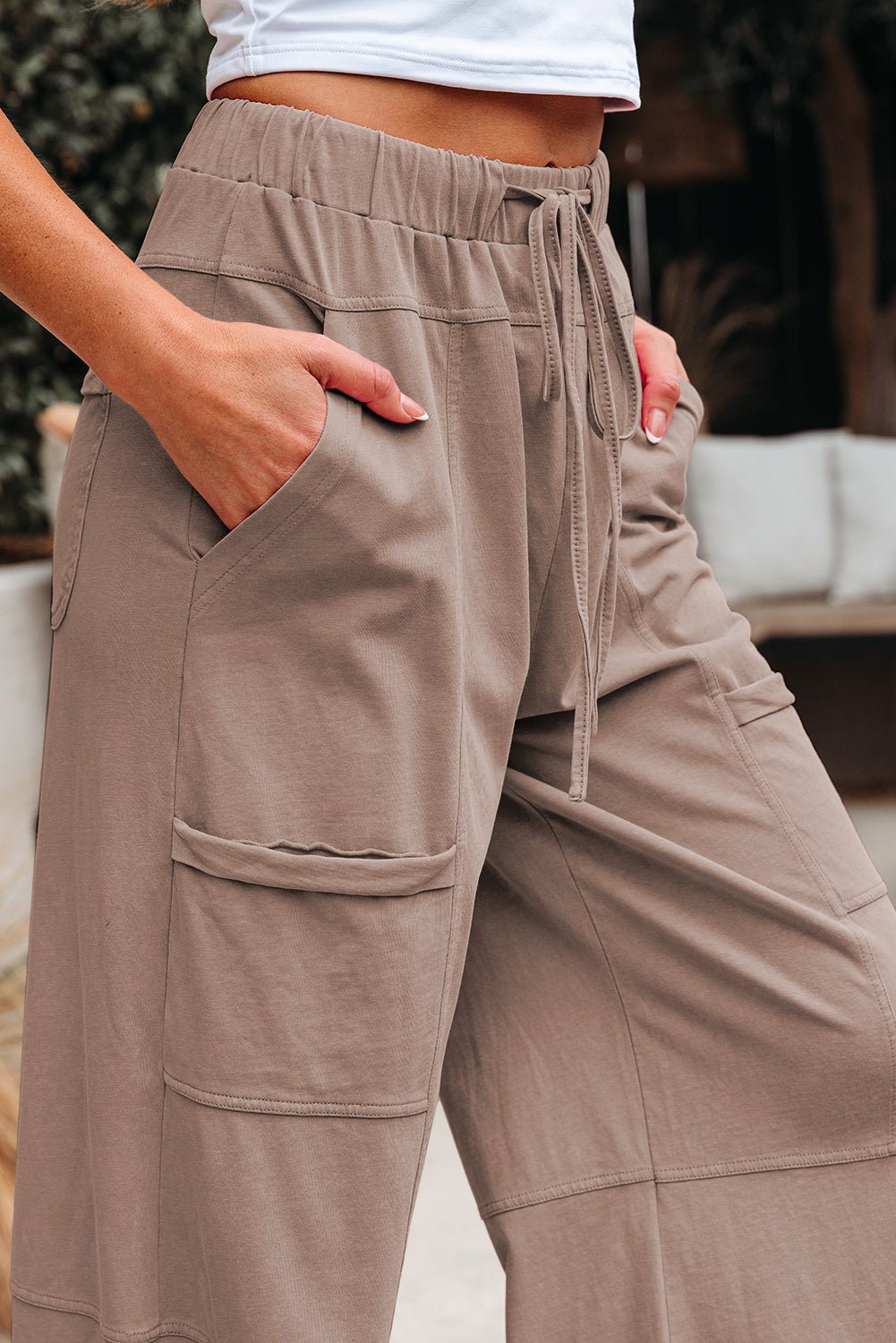 Monica Wide Leg Cargo Pants - Hello Beautiful BoutiquePants & CulotteThreaded Pear