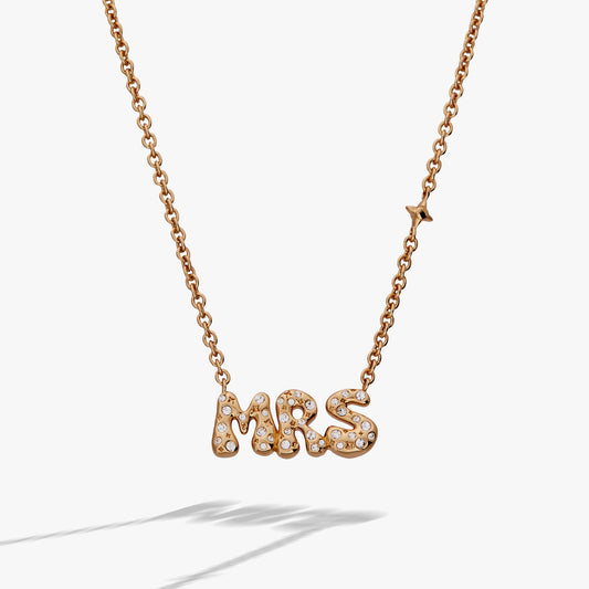 'Mrs' Bubble Crystal Pendant Necklace - Hello Beautiful BoutiqueNecklacesALEX AND ANI
