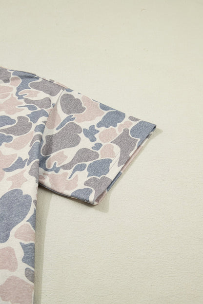 Mya Camo Loose Tee Set - Hello Beautiful BoutiqueShort SetsThreaded Pear