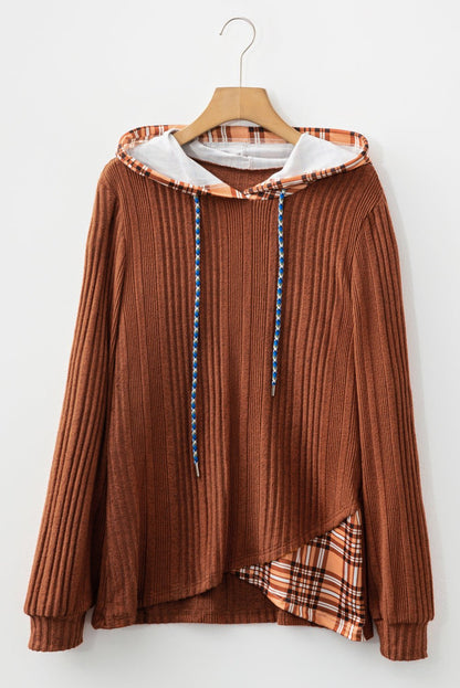 Mya Knit Drawstring Hooded Top - Hello Beautiful BoutiqueLong Sleeve TopsThreaded Pear
