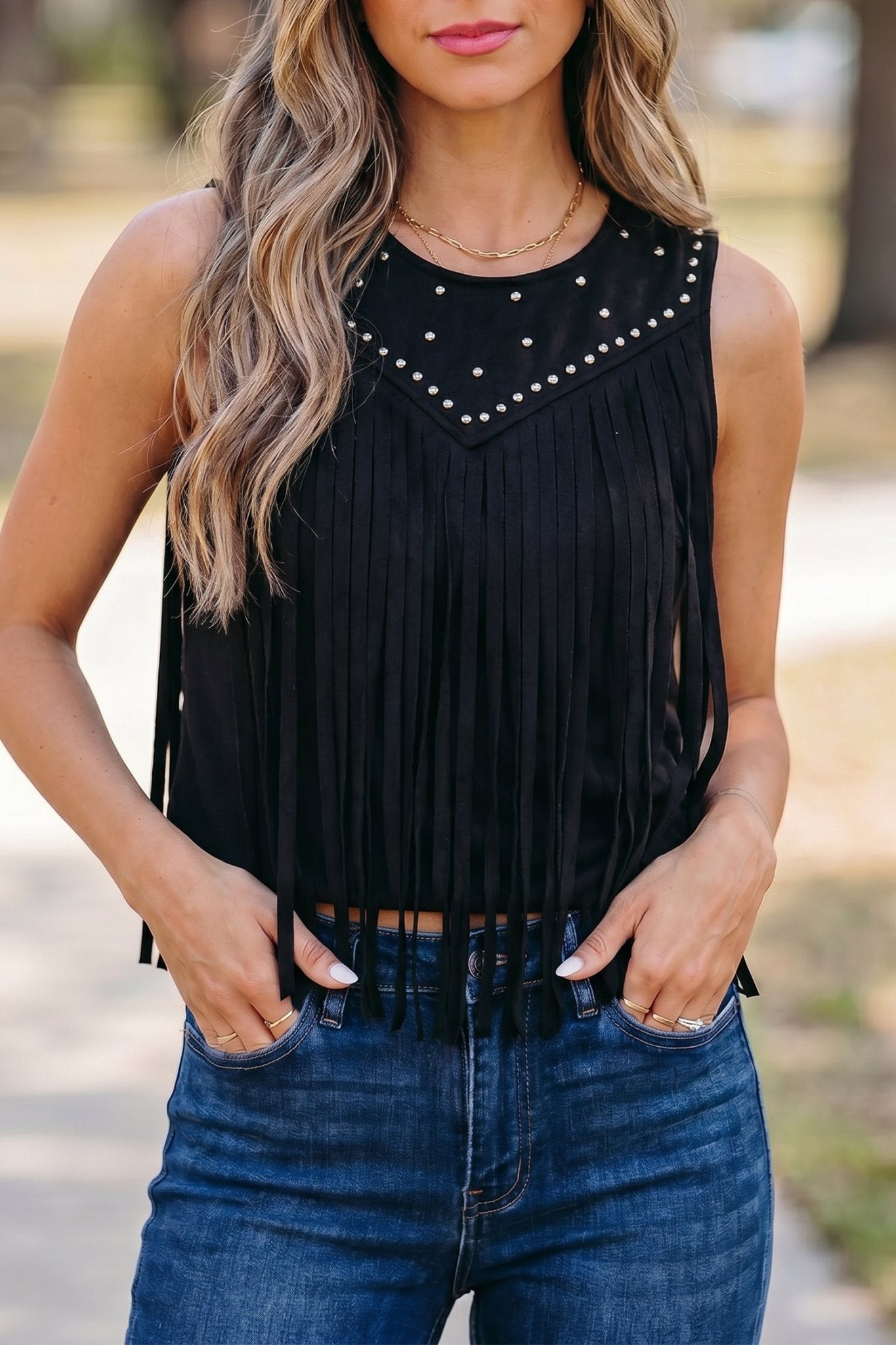 Mya Paneling Bust Sleeveless Top - Hello Beautiful BoutiqueTank TopsThreaded Pear