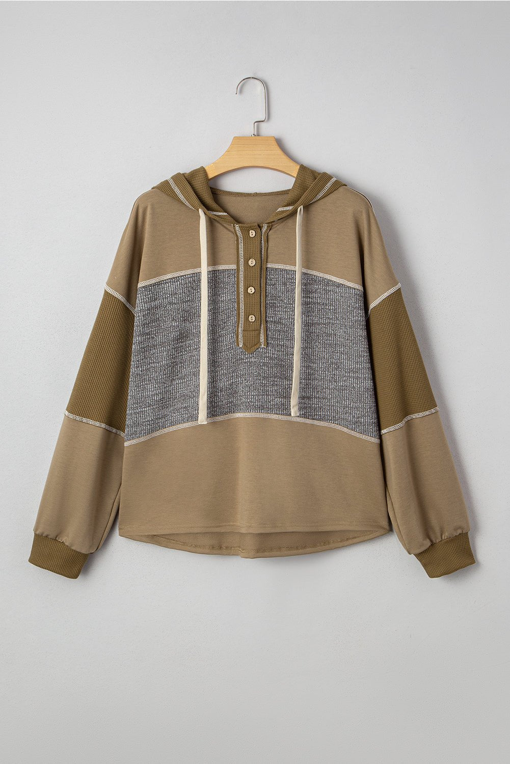 Myrabella Exposed Seam Half Pullover - Hello Beautiful BoutiqueSweatshirts & HoodiesThreaded Pear