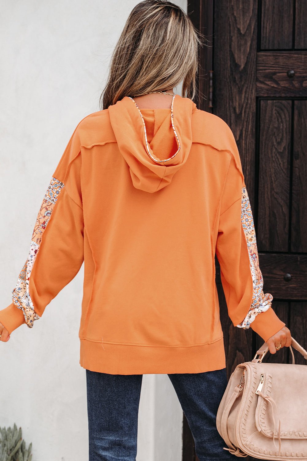 Myrassa Side Slit Drawstring Hoodie - Hello Beautiful BoutiqueSweatshirts & HoodiesThreaded Pear