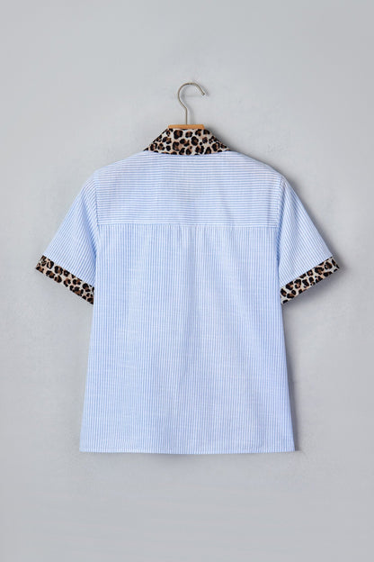 Nadia Collar Short Sleeve Shirt - Hello Beautiful BoutiqueBlouses & ShirtsThreaded Pear