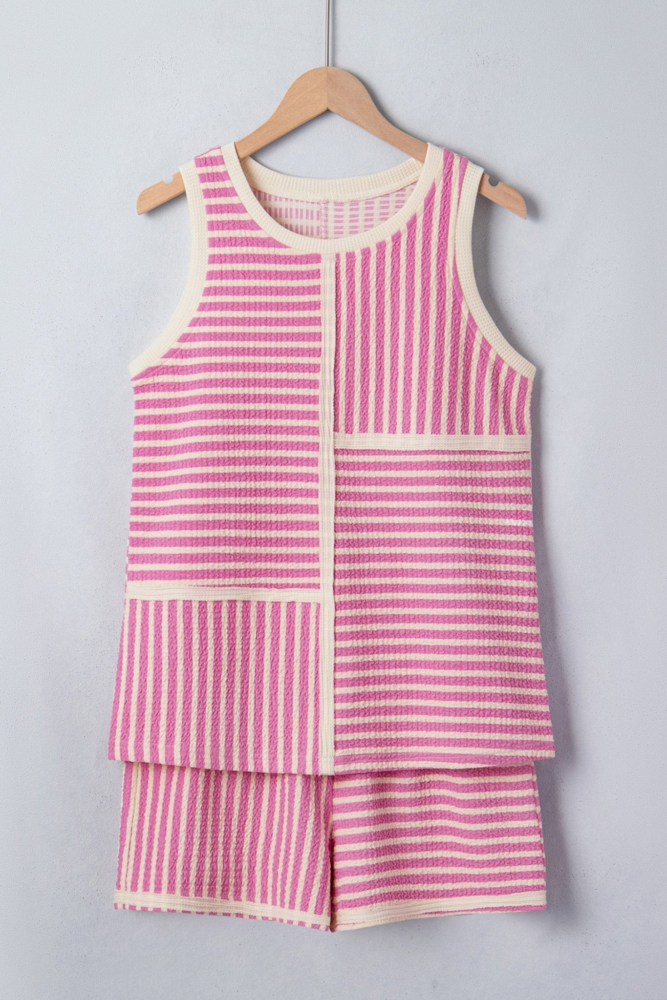 Nala Contrast Trim Casual Tank Set - Hello Beautiful BoutiqueShort SetsThreaded Pear