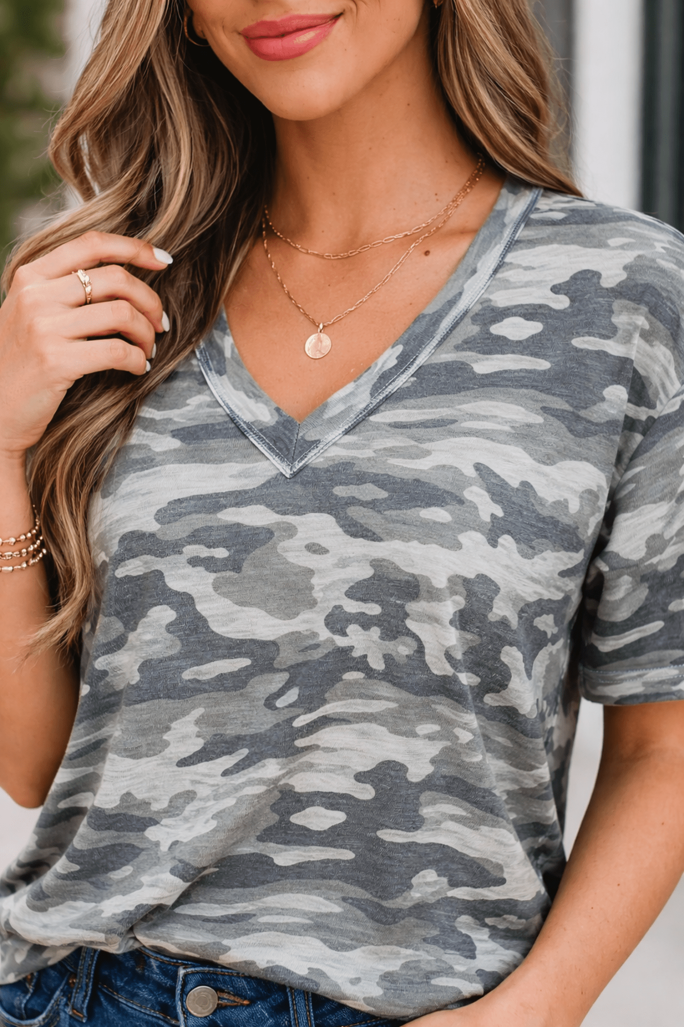 Nala Print Raw Edge Tee - Hello Beautiful BoutiqueTops & TeesThreaded Pear