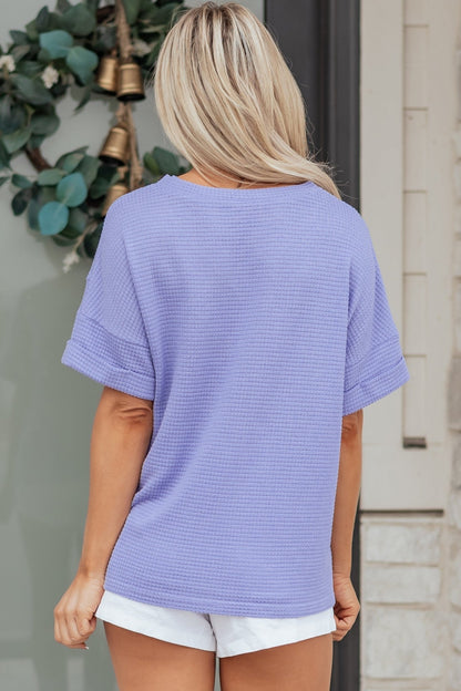 Nala Short Sleeve Knit Top - Hello Beautiful BoutiqueTops & TeesThreaded Pear