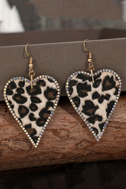 Natalie Print Heart Shape Earrings - Hello Beautiful BoutiqueJewelryThreaded Pear
