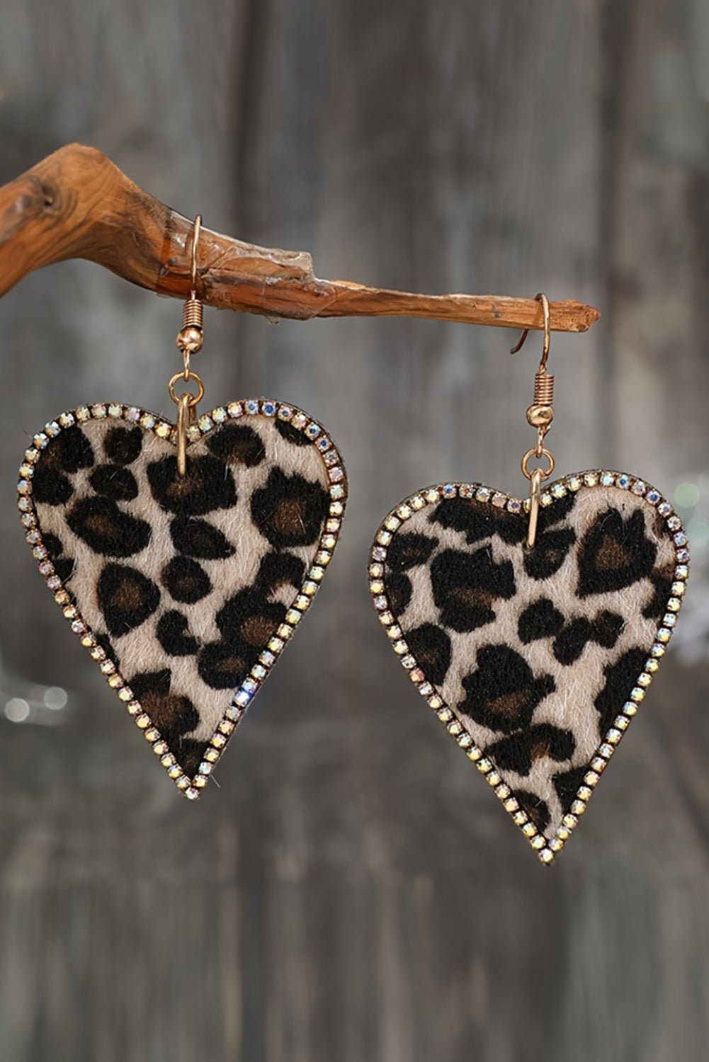 Natalie Print Heart Shape Earrings - Hello Beautiful BoutiqueJewelryThreaded Pear