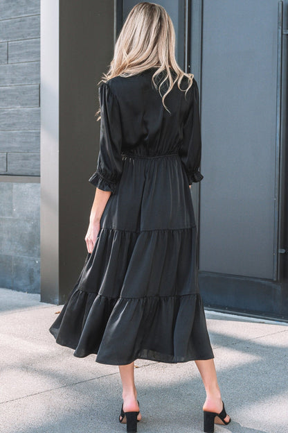 Natasha Sleeve Tiered Maxi Dress - Hello Beautiful BoutiqueMaxi DressesThreaded Pear