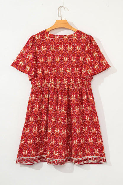 Natasha Waist Flowy Mini PLUS Dress - Hello Beautiful BoutiquePlus Size Mini DressesThreaded Pear