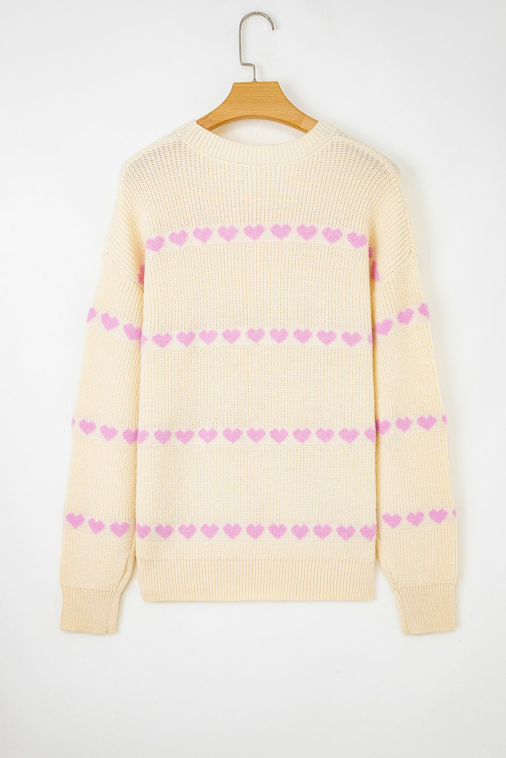 Navy Valentine Ribbed Knit Sweater - Hello Beautiful BoutiqueSweatersThreaded Pear