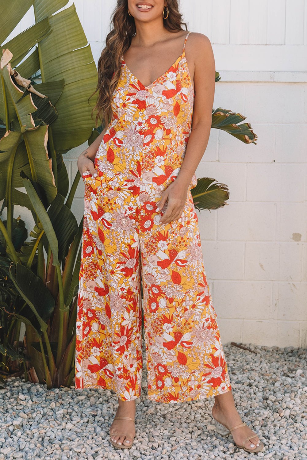 Navy Wide Leg Sleeveless Jumpsuit - Hello Beautiful Boutique20% OFFThreaded Pear