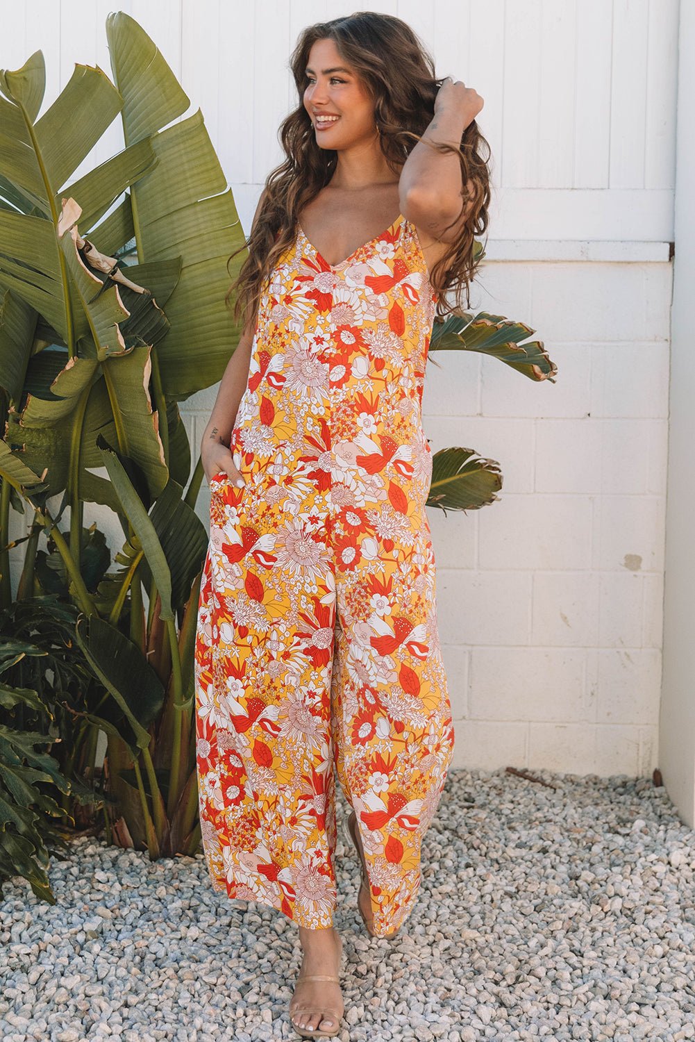 Navy Wide Leg Sleeveless Jumpsuit - Hello Beautiful Boutique20% OFFThreaded Pear