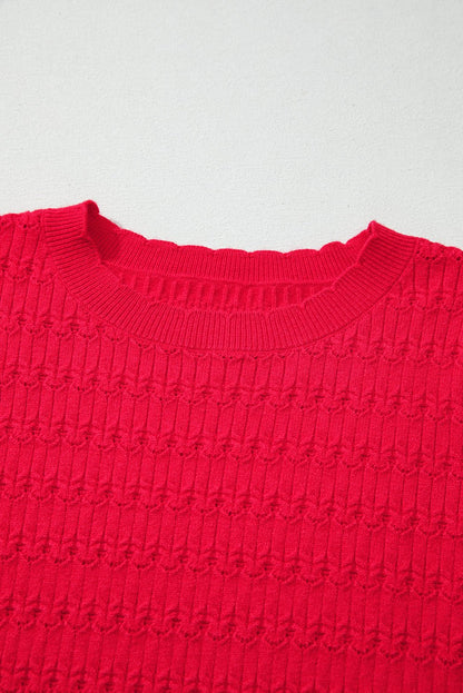Nellie Knit Ribbed Cuffs Sweater - Hello Beautiful BoutiqueSweatersThreaded Pear