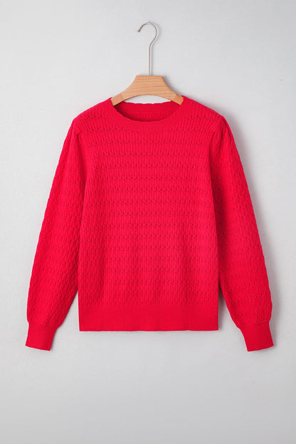 Nellie Knit Ribbed Cuffs Sweater - Hello Beautiful BoutiqueSweatersThreaded Pear