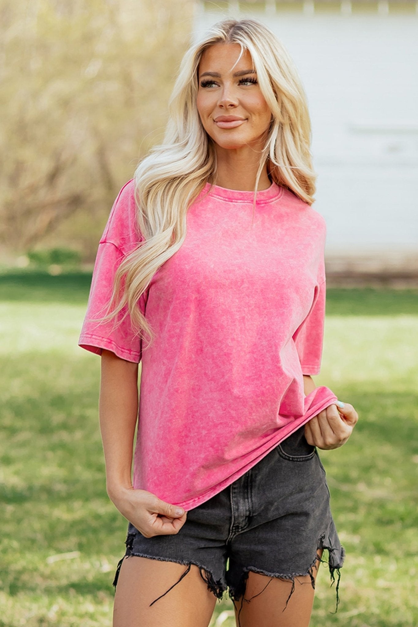 Neriah Mineral Washed Oversize Tee - Hello Beautiful BoutiqueTops & TeesThreaded Pear
