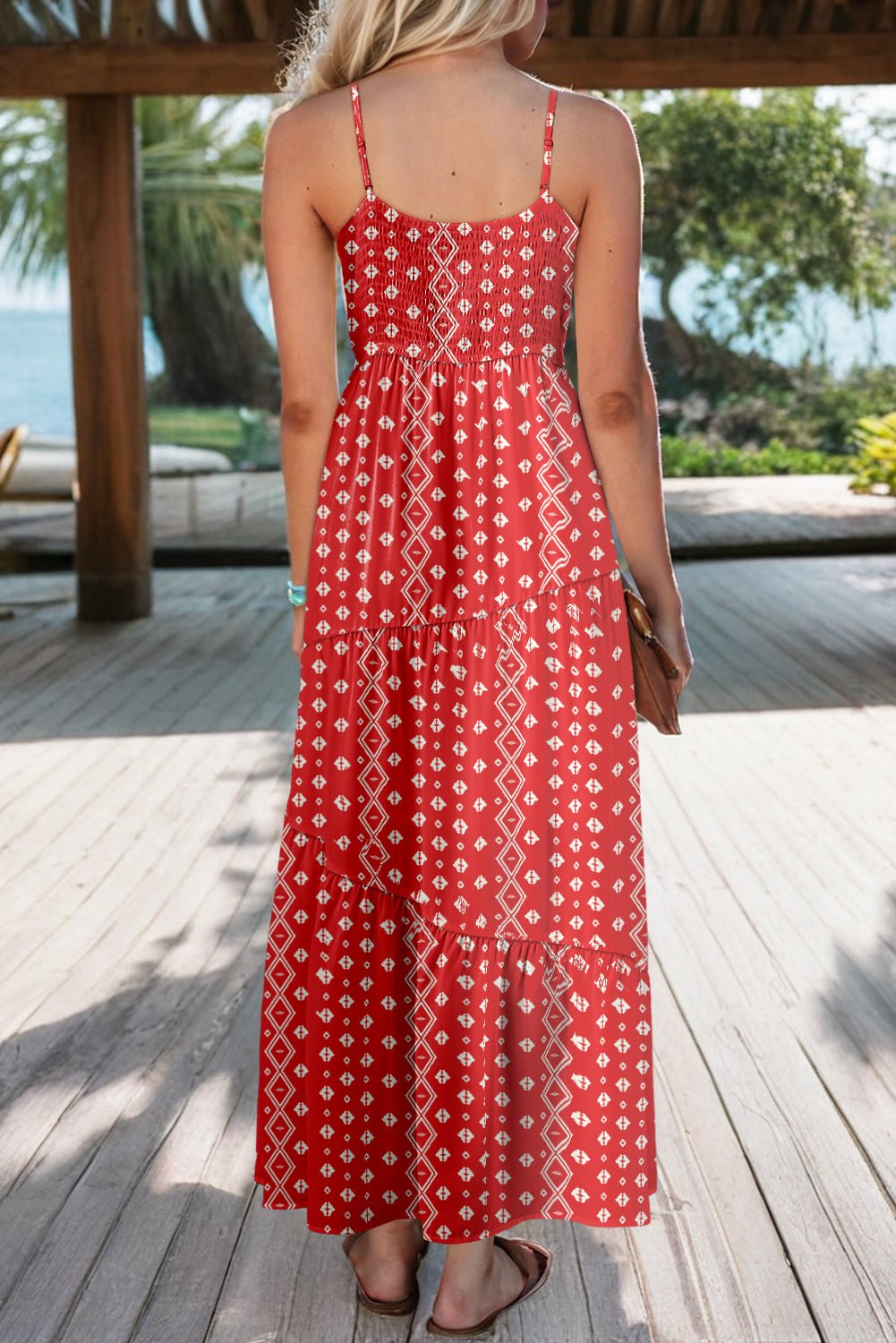 Nevaeh Straps Drawstring Maxi Dress - Hello Beautiful BoutiqueMaxi DressesThreaded Pear