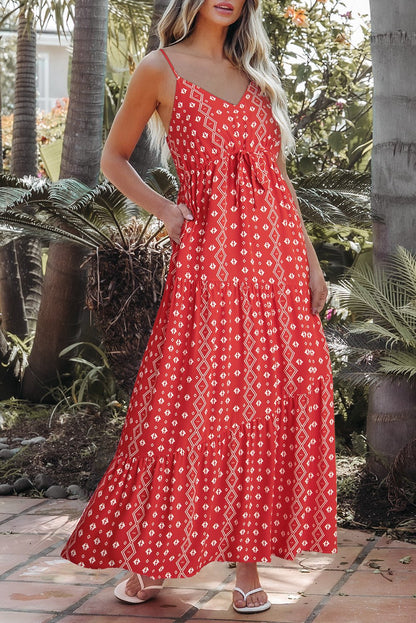 Nevaeh Straps Drawstring Maxi Dress - Hello Beautiful BoutiqueMaxi DressesThreaded Pear