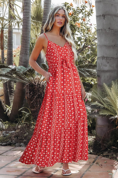 Nevaeh Straps Drawstring Maxi Dress - Hello Beautiful BoutiqueMaxi DressesThreaded Pear