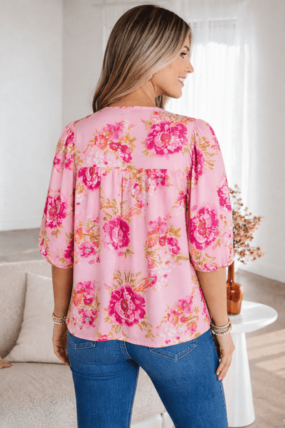 Nicole Puffy Half Sleeve Blouse - Hello Beautiful BoutiqueBlouses & ShirtsThreaded Pear