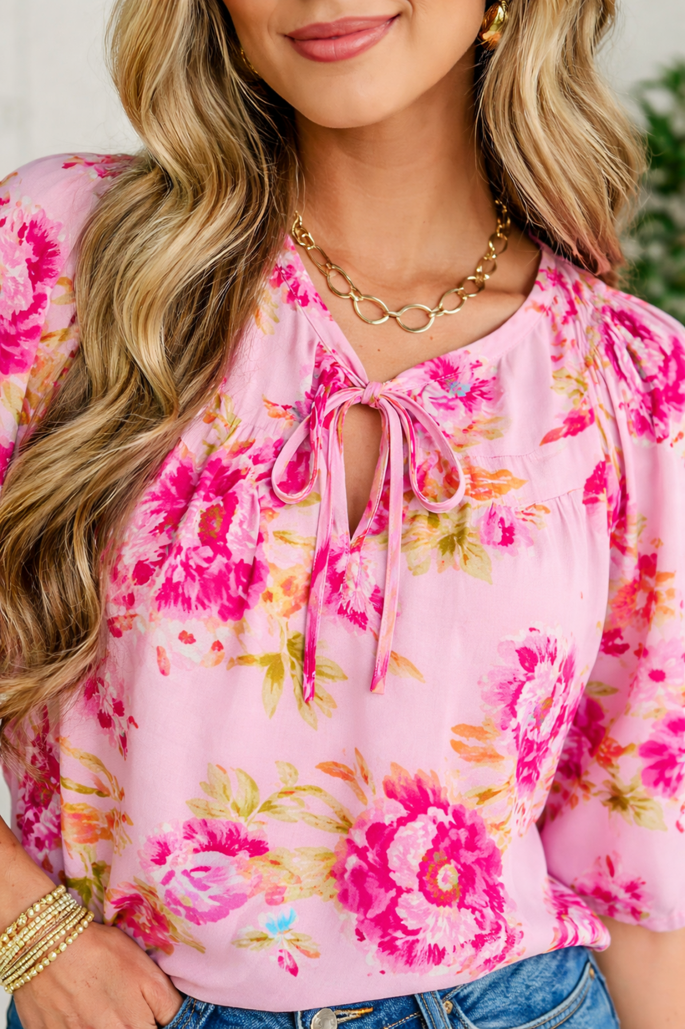 Nicole Puffy Half Sleeve Blouse - Hello Beautiful BoutiqueBlouses & ShirtsThreaded Pear