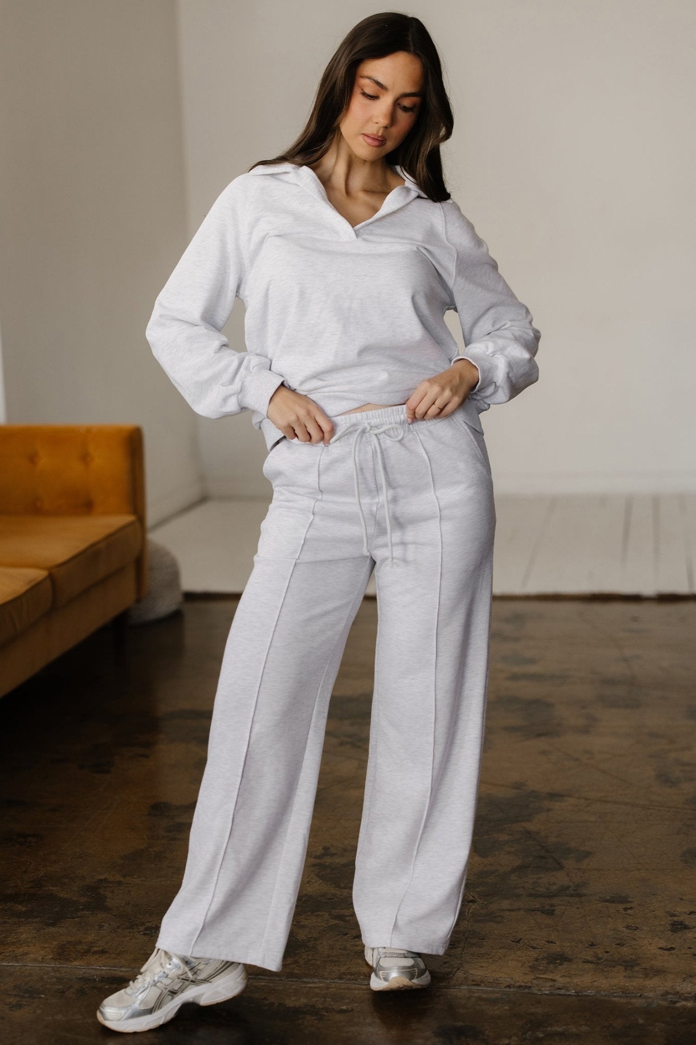 Nina Drawstring Sweatpants Set - Hello Beautiful BoutiquePant SetsThreaded Pear