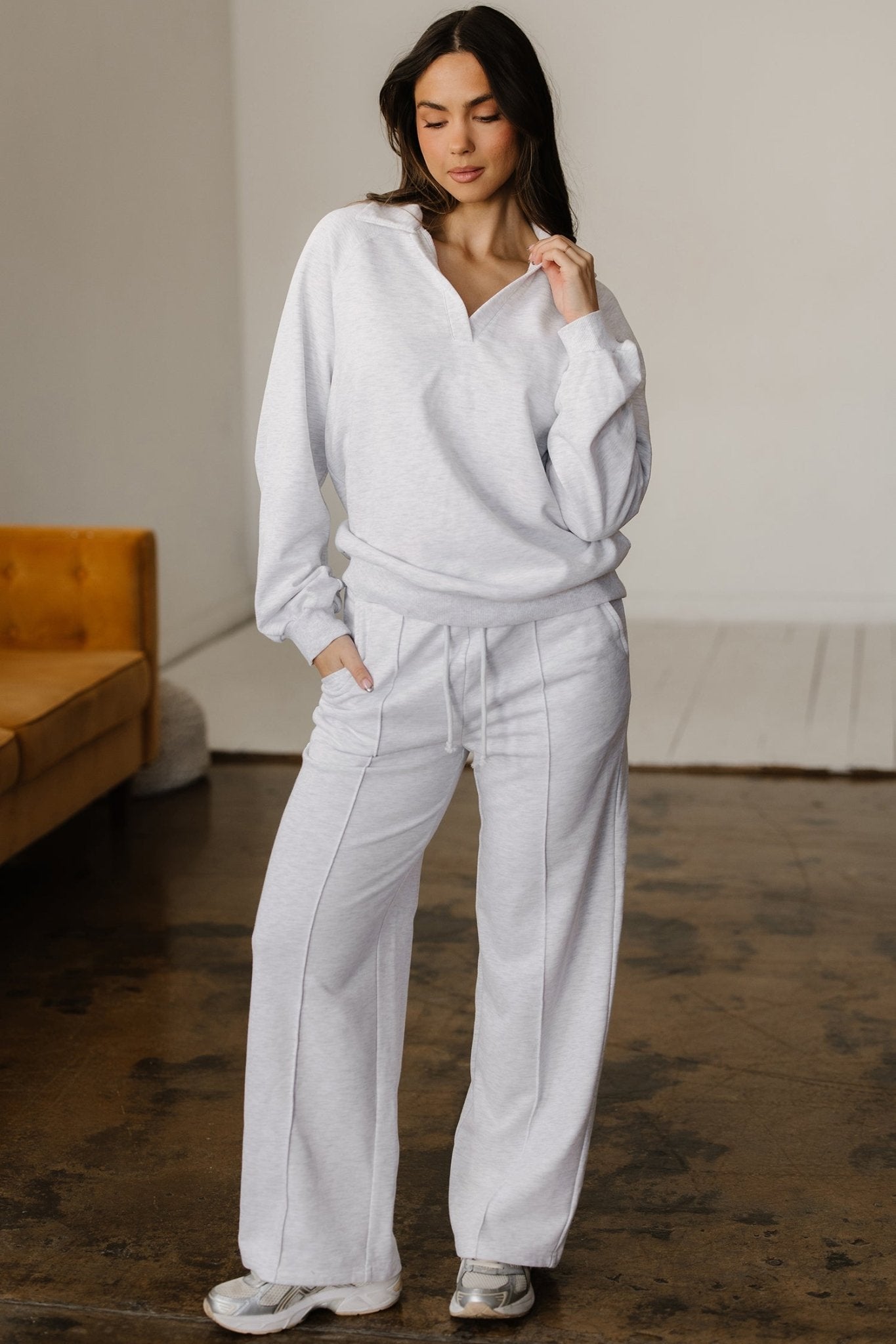 Nina Drawstring Sweatpants Set - Hello Beautiful BoutiquePant SetsThreaded Pear