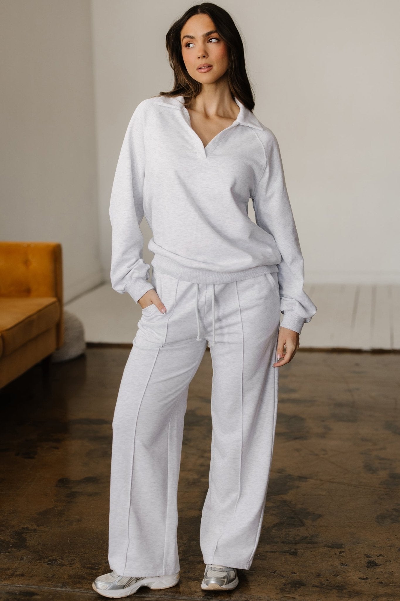 Nina Drawstring Sweatpants Set - Hello Beautiful BoutiquePant SetsThreaded Pear