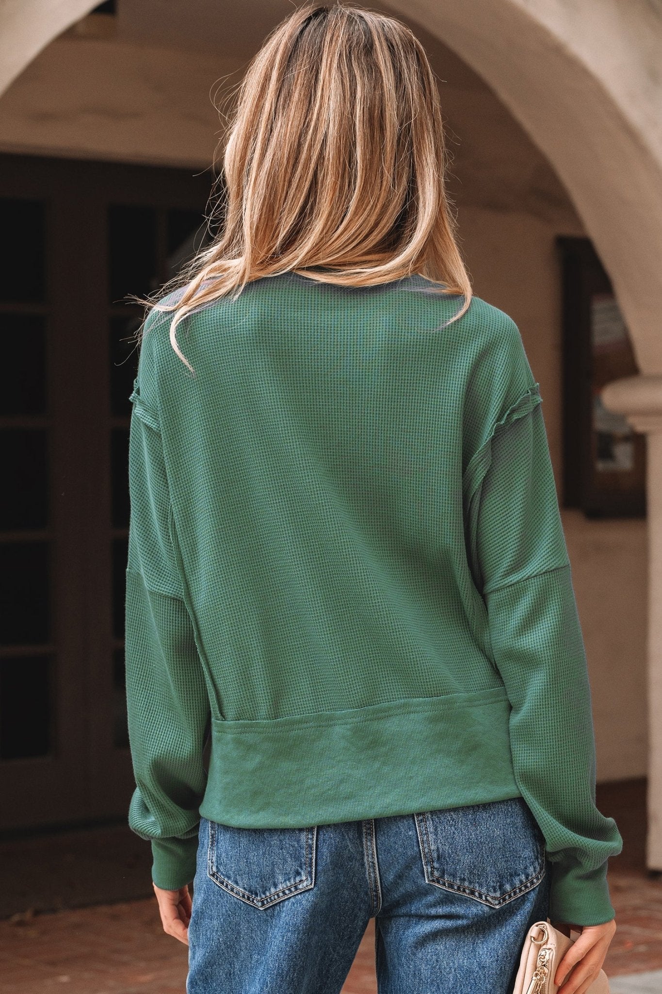 Noah Ribbed Drop Shoulder Sweatshirt - Hello Beautiful BoutiqueSweatshirts & HoodiesThreaded Pear