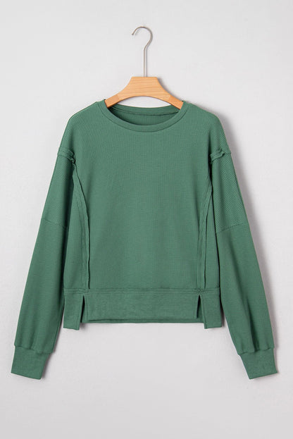 Noah Ribbed Drop Shoulder Sweatshirt - Hello Beautiful BoutiqueSweatshirts & HoodiesThreaded Pear