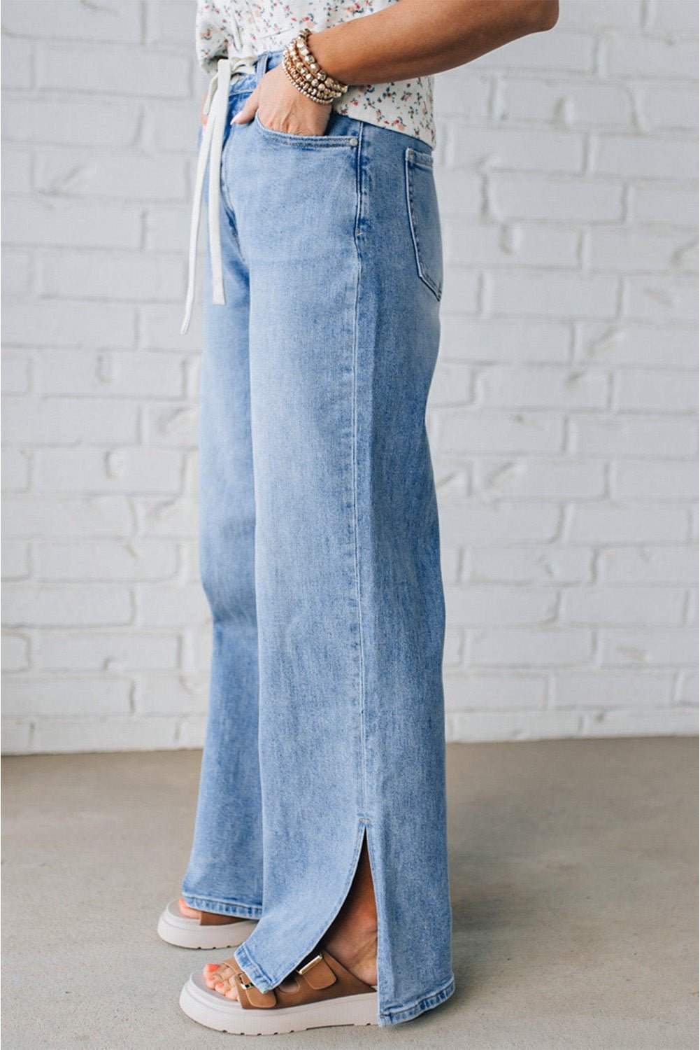 Noah Rise Drawstring Casual Jeans - Hello Beautiful Boutique15% OFFThreaded Pear