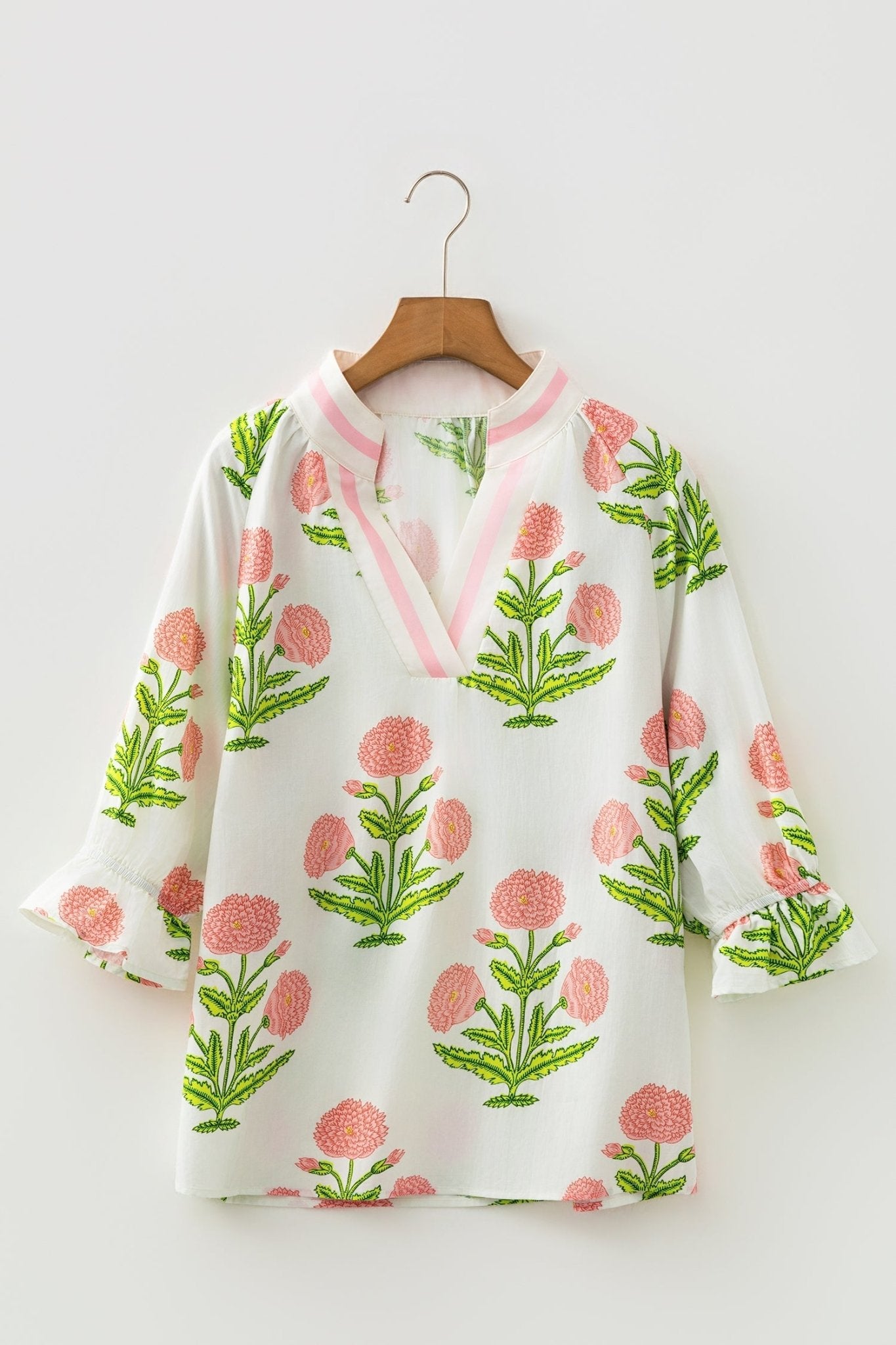 Noelle 3 4 Sleeve Blouse - Hello Beautiful BoutiqueBlouses & ShirtsThreaded Pear