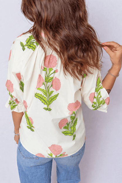 Noelle 3 4 Sleeve Blouse - Hello Beautiful BoutiqueBlouses & ShirtsThreaded Pear
