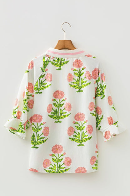 Noelle 3 4 Sleeve Blouse - Hello Beautiful BoutiqueBlouses & ShirtsThreaded Pear