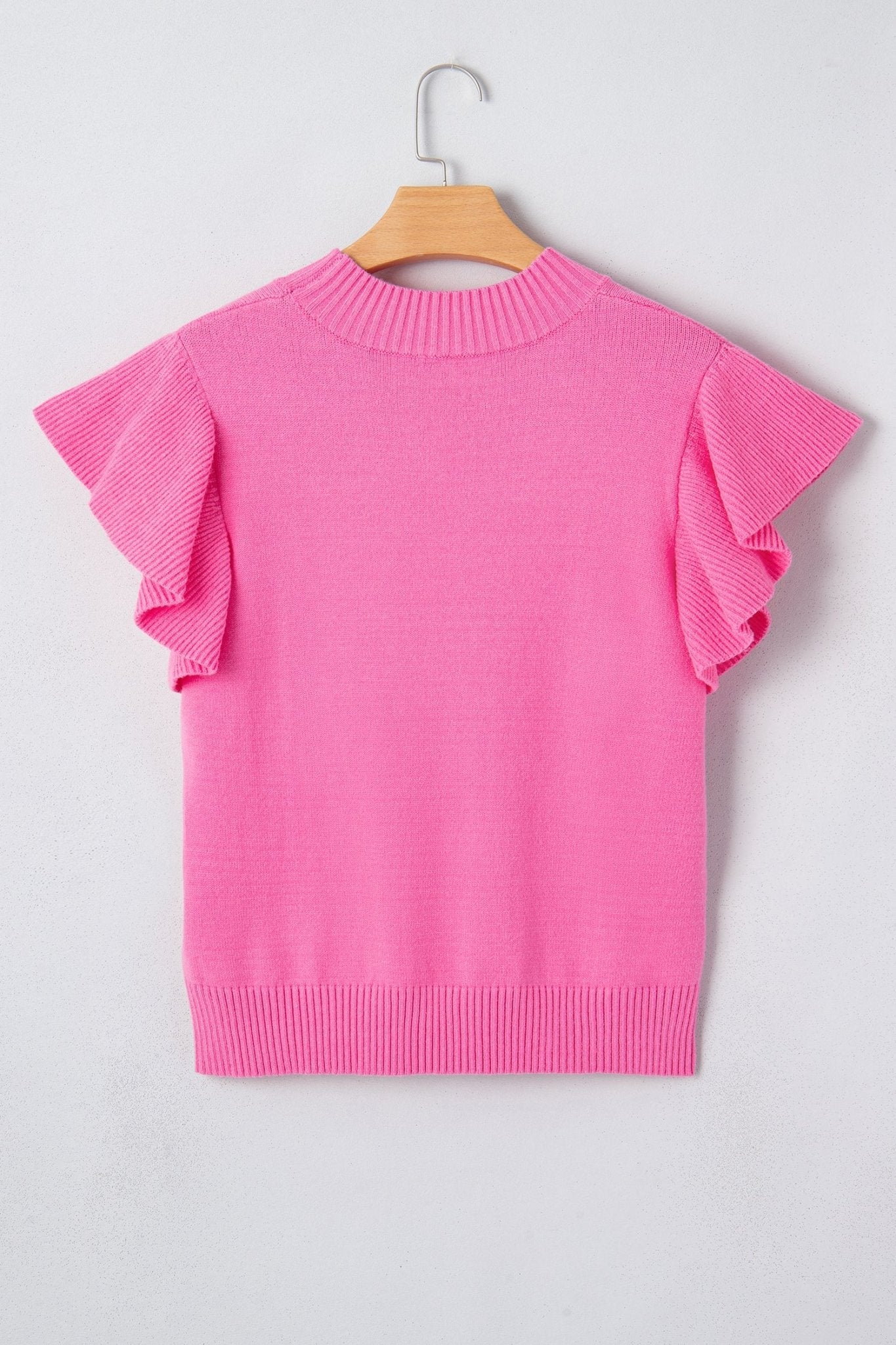 Noelle Ruffle Short Sleeve Sweater - Hello Beautiful BoutiqueShort Sleeve SweatersThreaded Pear