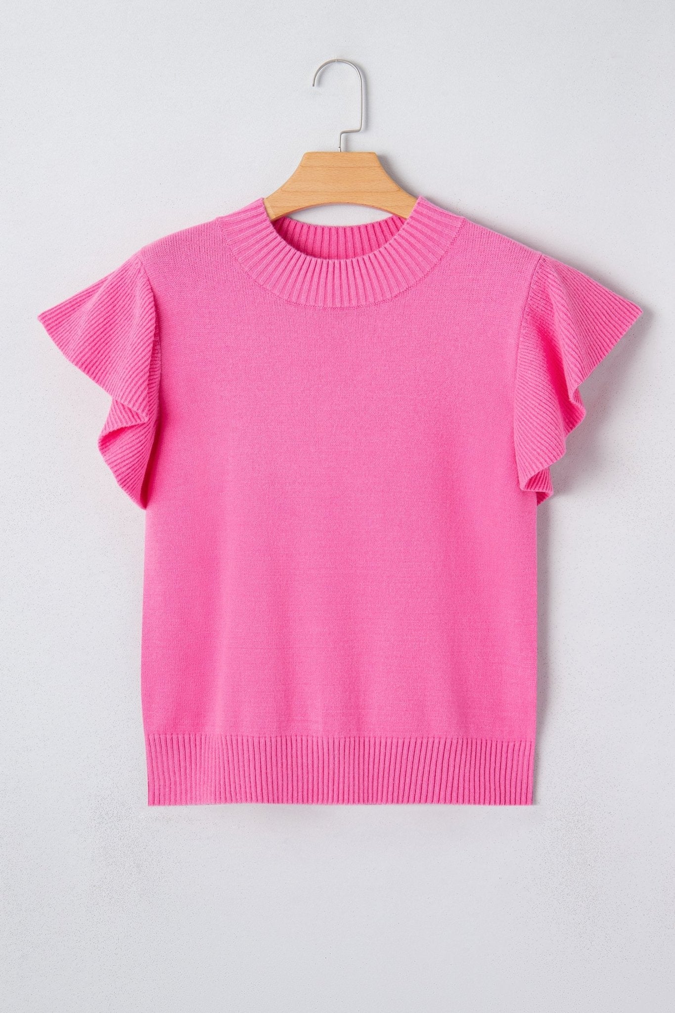 Noelle Ruffle Short Sleeve Sweater - Hello Beautiful BoutiqueShort Sleeve SweatersThreaded Pear