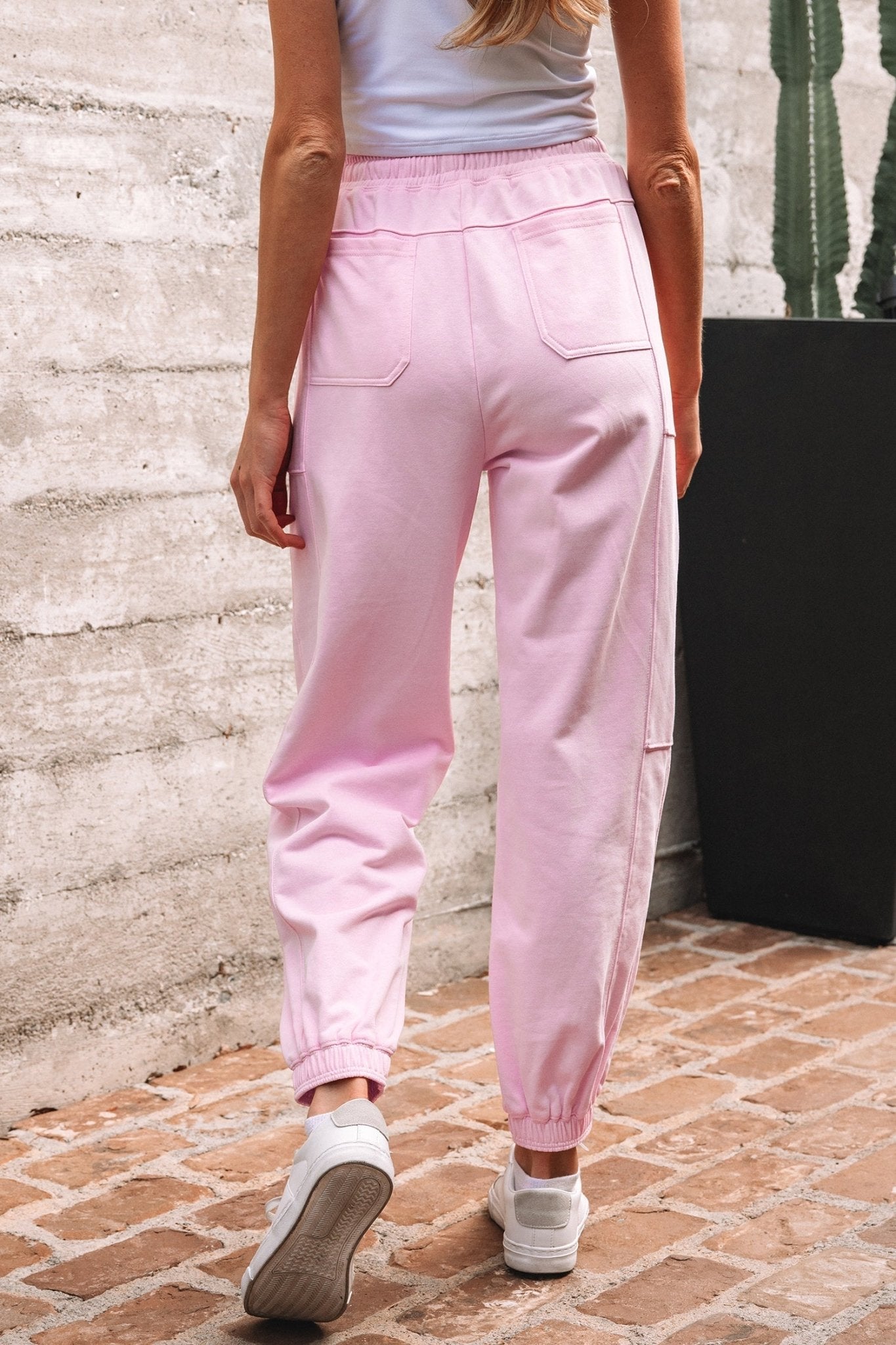 Noor Solid Color Jogger Pants - Hello Beautiful BoutiquePants & CulotteThreaded Pear