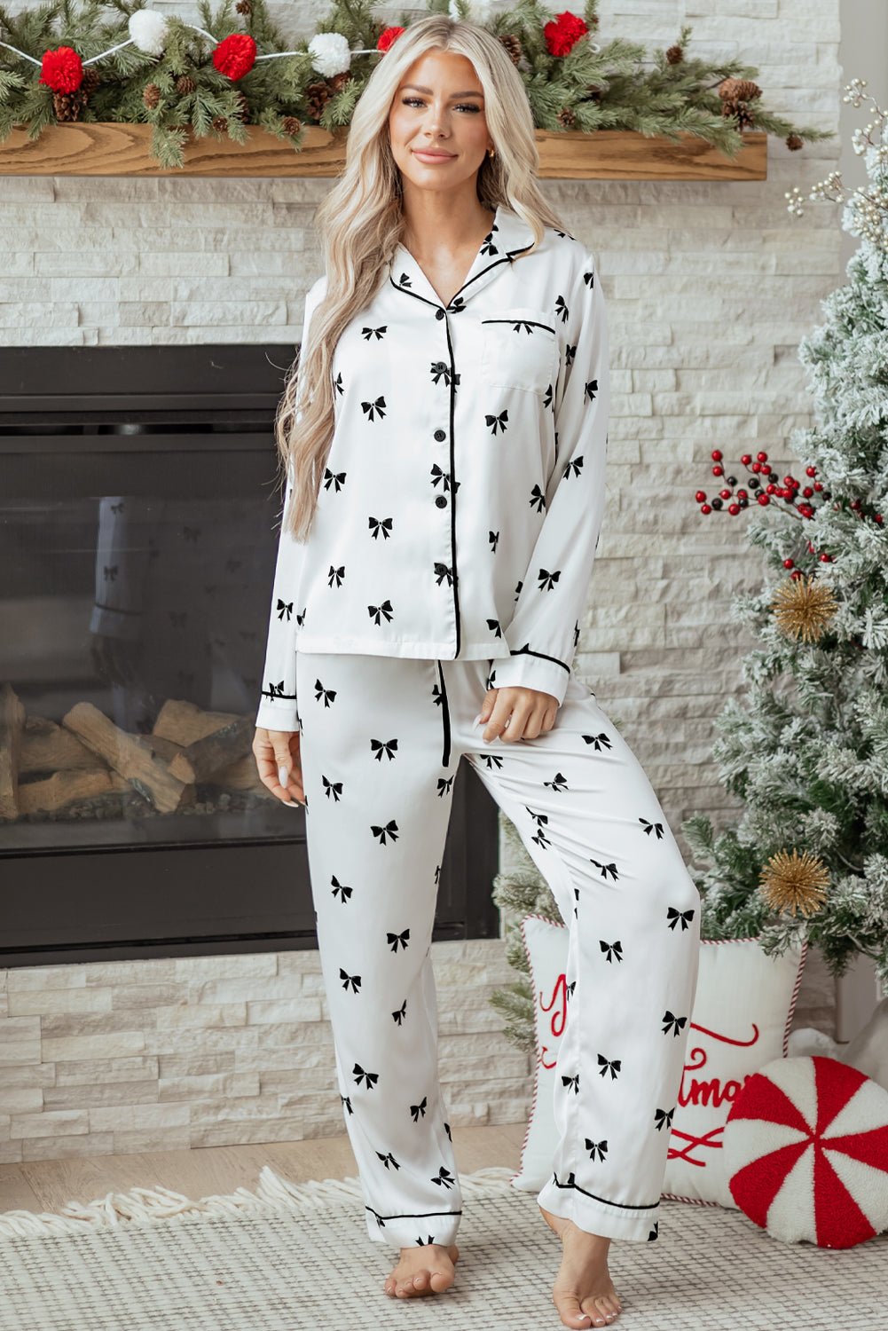 Nora Print Two Piece Sleepwear - Hello Beautiful BoutiqueSleepwearThreaded Pear